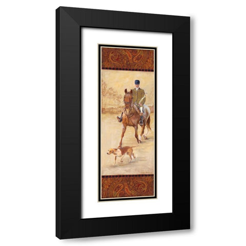 On the Hunt II Black Modern Wood Framed Art Print with Double Matting by Wacaster, Linda