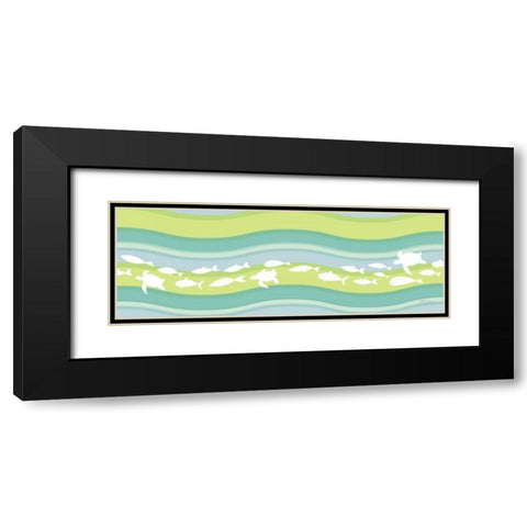 Migration II Black Modern Wood Framed Art Print with Double Matting by Young, Patty