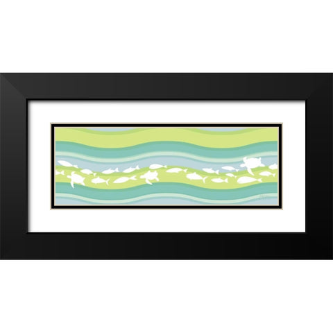Migration II Black Modern Wood Framed Art Print with Double Matting by Young, Patty