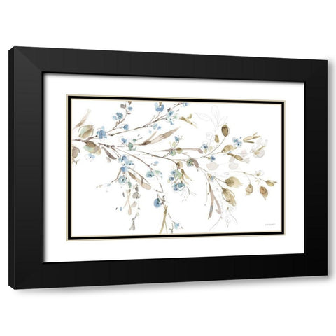 Blue Escape 05 Black Modern Wood Framed Art Print with Double Matting by Audit, Lisa