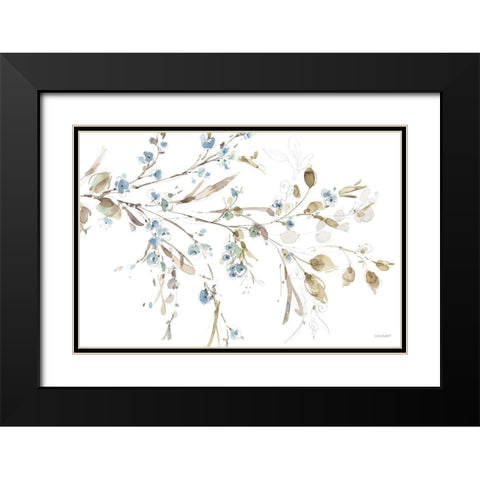 Blue Escape 05 Black Modern Wood Framed Art Print with Double Matting by Audit, Lisa