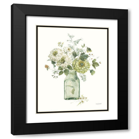 Green Fields XXIV Black Modern Wood Framed Art Print with Double Matting by Audit, Lisa