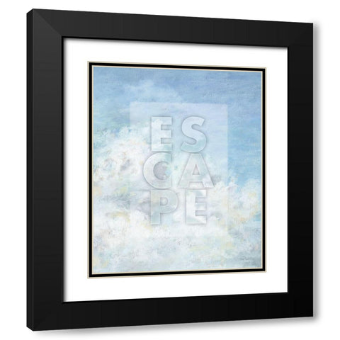 Heavenly Blue 06 Black Modern Wood Framed Art Print with Double Matting by Audit, Lisa