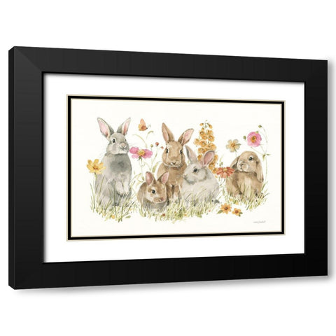 Hop on Spring I Black Modern Wood Framed Art Print with Double Matting by Audit, Lisa