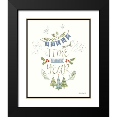 Jolly Gnomes XIV Black Modern Wood Framed Art Print with Double Matting by Audit, Lisa