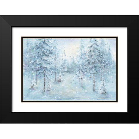 Let it Snow 03 Black Modern Wood Framed Art Print with Double Matting by Audit, Lisa