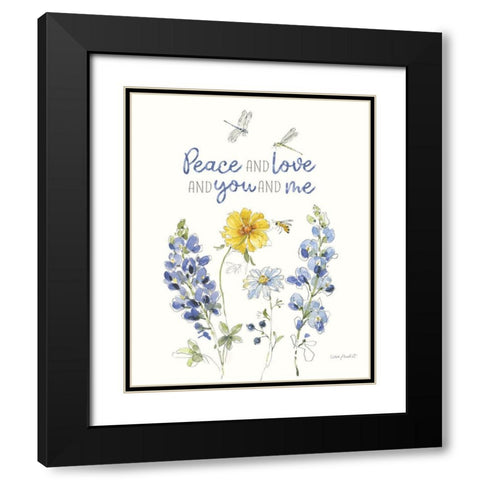 Lovely Blues VII Black Modern Wood Framed Art Print with Double Matting by Audit, Lisa