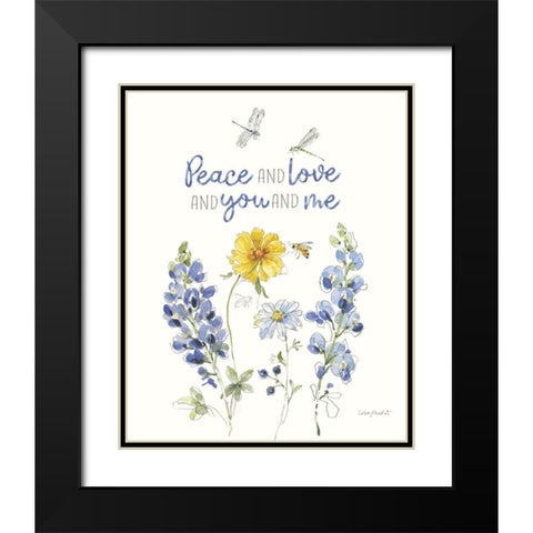 Lovely Blues VII Black Modern Wood Framed Art Print with Double Matting by Audit, Lisa