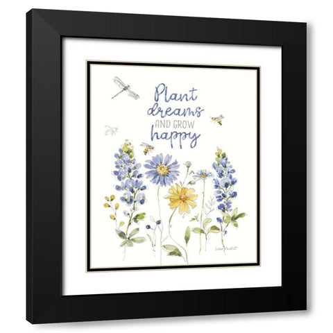 Lovely Blues VIII Black Modern Wood Framed Art Print with Double Matting by Audit, Lisa