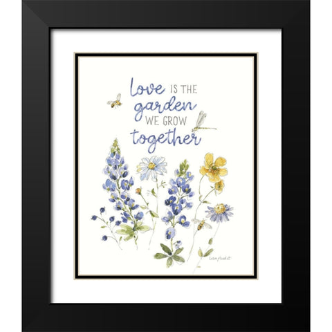 Lovely Blues IX Black Modern Wood Framed Art Print with Double Matting by Audit, Lisa