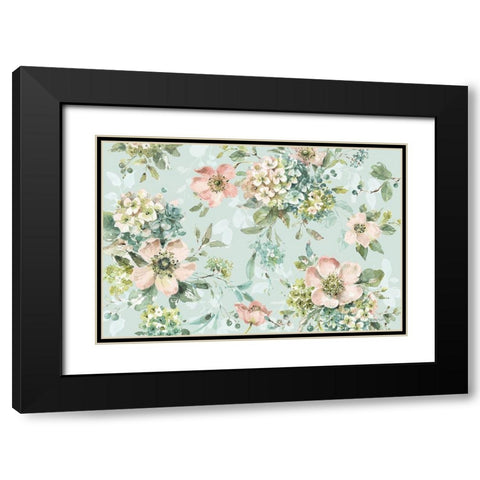 Mint Crush 12 on Mint Black Modern Wood Framed Art Print with Double Matting by Audit, Lisa