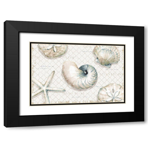 Ocean View I Black Modern Wood Framed Art Print with Double Matting by Audit, Lisa
