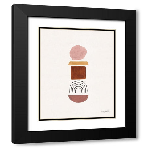 Shapes and Forms 04 Black Modern Wood Framed Art Print with Double Matting by Audit, Lisa