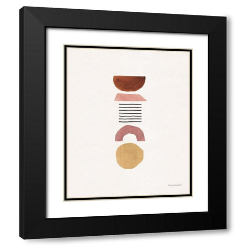 Shapes and Forms 05 Black Modern Wood Framed Art Print with Double Matting by Audit, Lisa