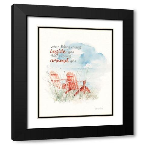 Seaside Journey VIII Black Modern Wood Framed Art Print with Double Matting by Audit, Lisa