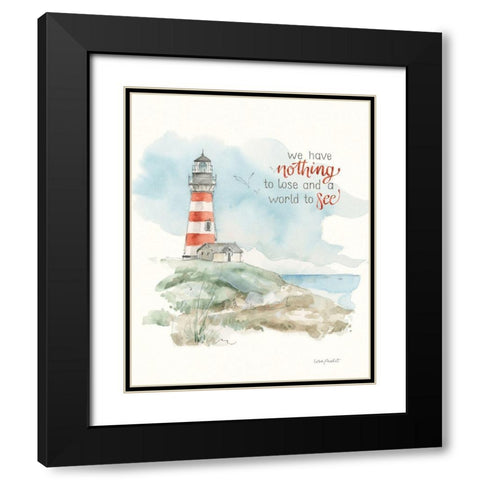 Seaside Journey IX Black Modern Wood Framed Art Print with Double Matting by Audit, Lisa