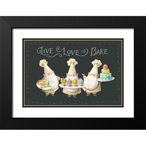 Sweet Little Pleasures II on Black Black Modern Wood Framed Art Print with Double Matting by Audit, Lisa