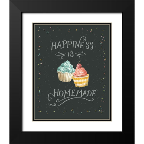 Sweet Little Pleasures VI on Black Black Modern Wood Framed Art Print with Double Matting by Audit, Lisa