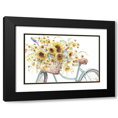 Sunflowers Forever 02 Black Modern Wood Framed Art Print with Double Matting by Audit, Lisa