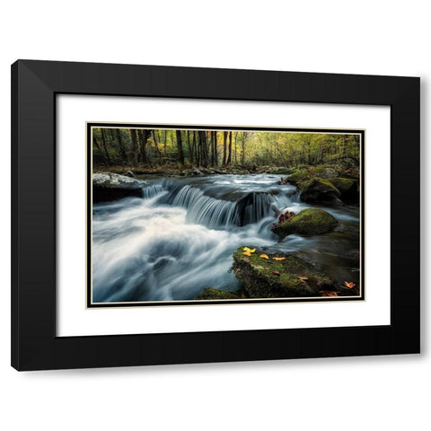 Last Light at Tremont Black Modern Wood Framed Art Print with Double Matting by Head, Danny