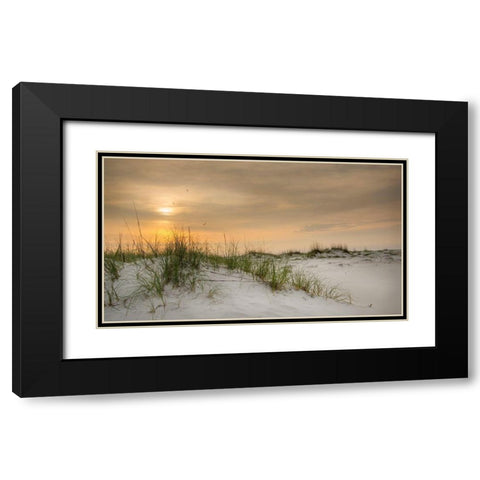 Gulf Sunrise Black Modern Wood Framed Art Print with Double Matting by Head, Danny