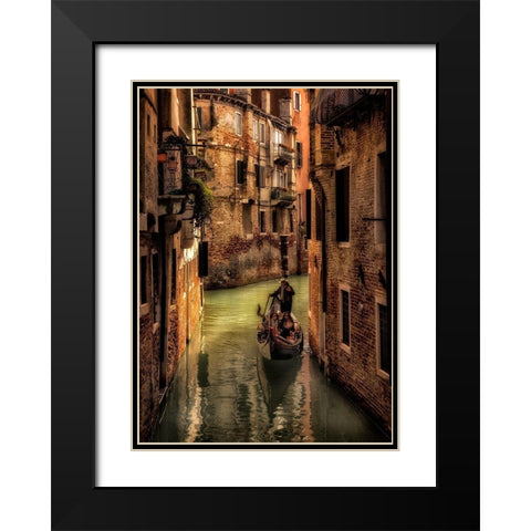 All Aglow Black Modern Wood Framed Art Print with Double Matting by Head, Danny