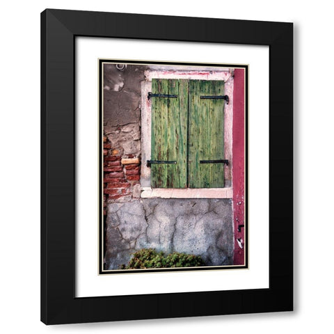 Burano Wall Black Modern Wood Framed Art Print with Double Matting by Head, Danny