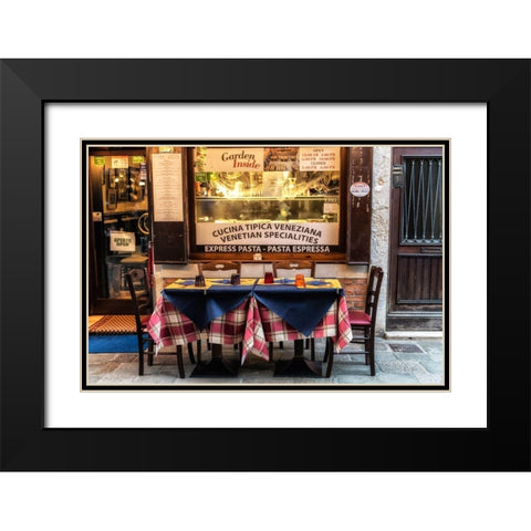 Open Table  Black Modern Wood Framed Art Print with Double Matting by Head, Danny
