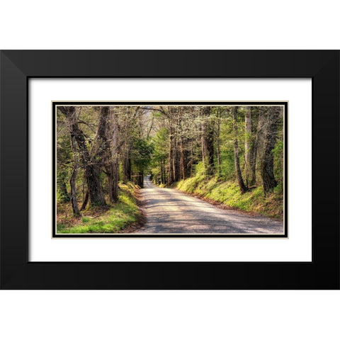 Sundays Drive Black Modern Wood Framed Art Print with Double Matting by Head, Danny