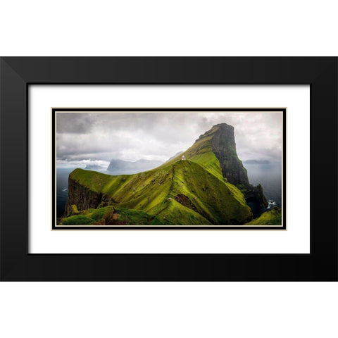 North Atlantic Panorama Black Modern Wood Framed Art Print with Double Matting by Head, Danny