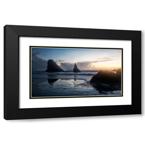 Late Day Blues Black Modern Wood Framed Art Print with Double Matting by Head, Danny