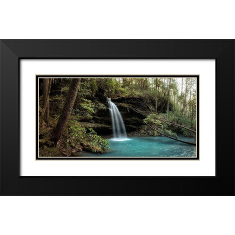Blue Waters Black Modern Wood Framed Art Print with Double Matting by Head, Danny