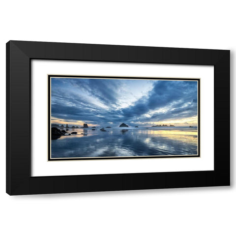 Reflections Black Modern Wood Framed Art Print with Double Matting by Head, Danny
