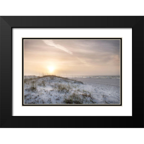 Foggy Dunes Black Modern Wood Framed Art Print with Double Matting by Head, Danny