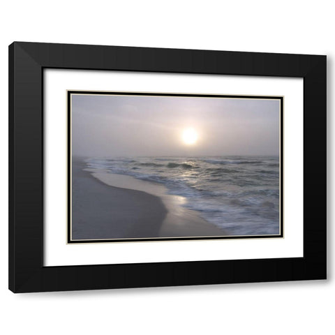 Surf II Black Modern Wood Framed Art Print with Double Matting by Head, Danny