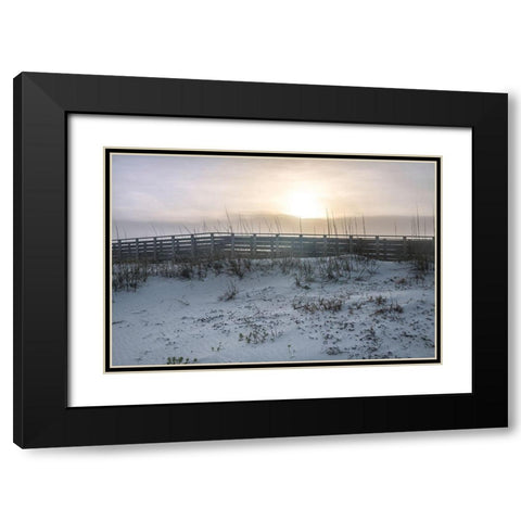 Boardwalk II Black Modern Wood Framed Art Print with Double Matting by Head, Danny