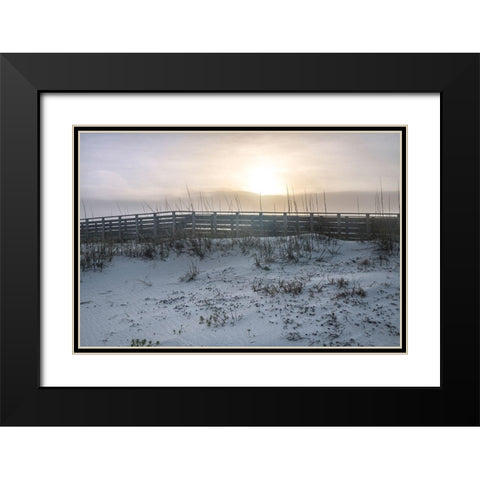 Boardwalk II Black Modern Wood Framed Art Print with Double Matting by Head, Danny