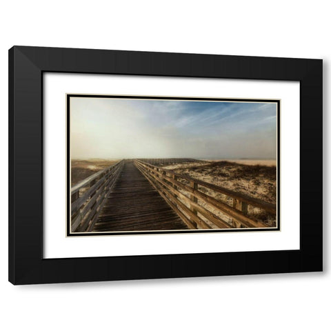 Boardwalk I Black Modern Wood Framed Art Print with Double Matting by Head, Danny