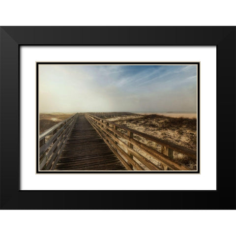 Boardwalk I Black Modern Wood Framed Art Print with Double Matting by Head, Danny