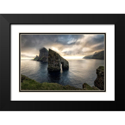 Drangamir I Black Modern Wood Framed Art Print with Double Matting by Head, Danny