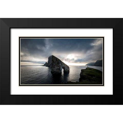 Drangamir II Black Modern Wood Framed Art Print with Double Matting by Head, Danny