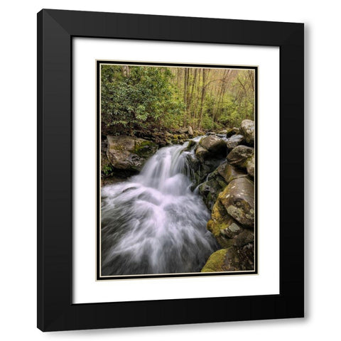 Spill Over Black Modern Wood Framed Art Print with Double Matting by Head, Danny