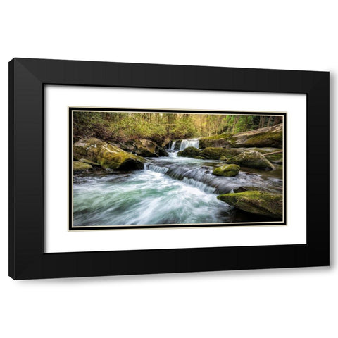 Mountain Creek Black Modern Wood Framed Art Print with Double Matting by Head, Danny