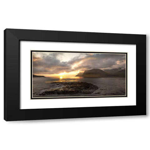 Midnight Sun Black Modern Wood Framed Art Print with Double Matting by Head, Danny