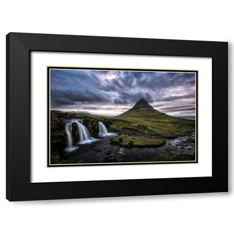 The Falls Black Modern Wood Framed Art Print with Double Matting by Head, Danny