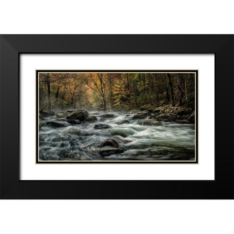 Tremont Morning Black Modern Wood Framed Art Print with Double Matting by Head, Danny