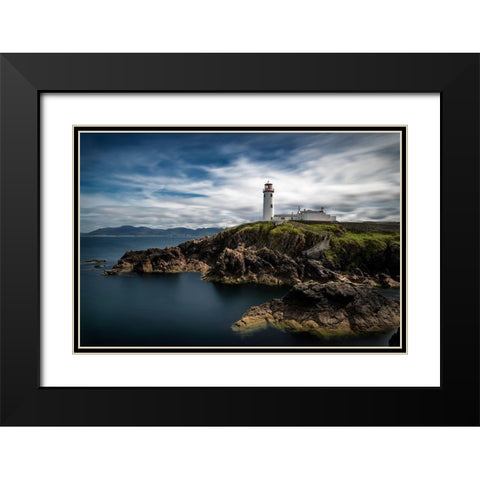 Irish Morning Black Modern Wood Framed Art Print with Double Matting by Head, Danny
