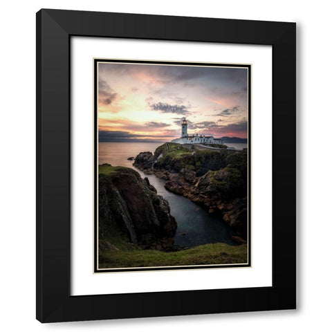 Irish Morning II Black Modern Wood Framed Art Print with Double Matting by Head, Danny