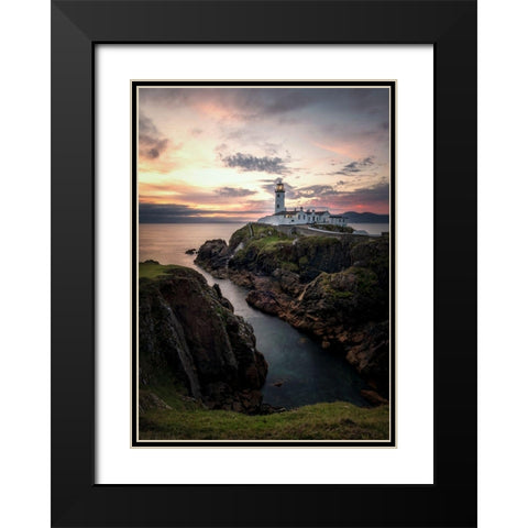Irish Morning II Black Modern Wood Framed Art Print with Double Matting by Head, Danny