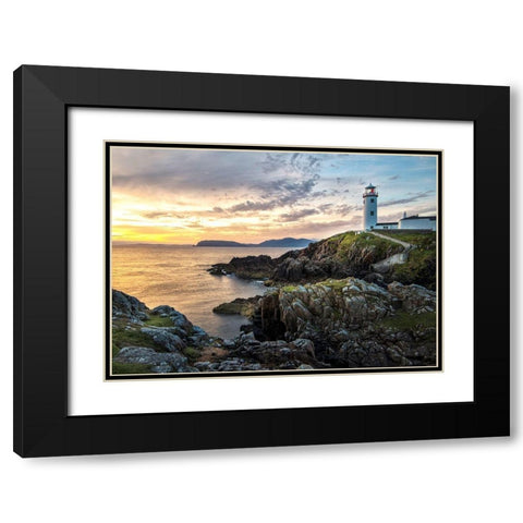 Irish Morning III Black Modern Wood Framed Art Print with Double Matting by Head, Danny